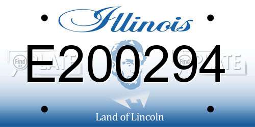 E200294 Illinois License Plate