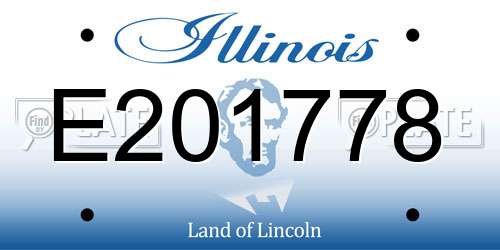 E201778 Illinois License Plate