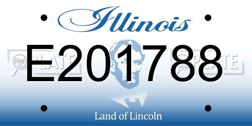 E201788 Illinois License Plate