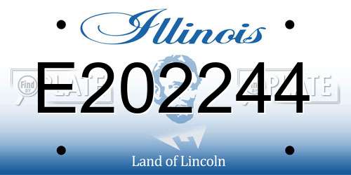 E202244 Illinois License Plate