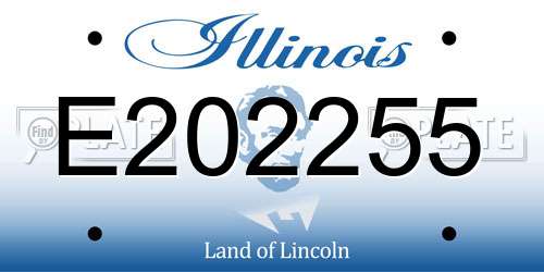 E202255 Illinois License Plate