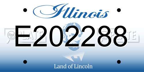 E202288 Illinois License Plate