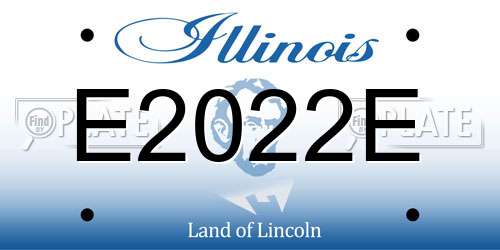 E2022E Illinois License Plate