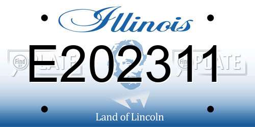 E202311 Illinois License Plate