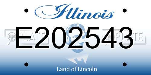 E202543 Illinois License Plate