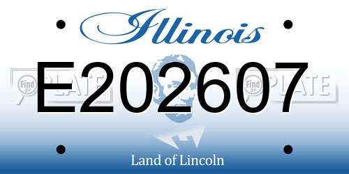 E202607 Illinois License Plate
