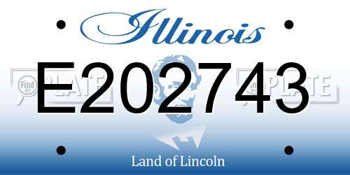 E202743 Illinois License Plate