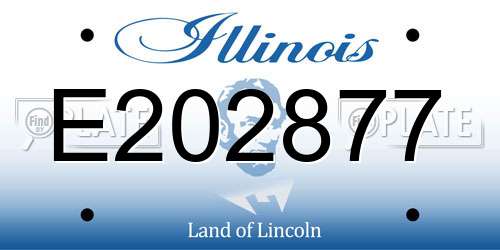 E202877 Illinois License Plate