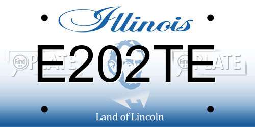 E202TE Illinois License Plate