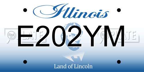 E202YM Illinois License Plate
