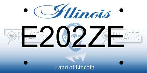 E202ZE Illinois License Plate