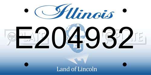 E204932 Illinois License Plate
