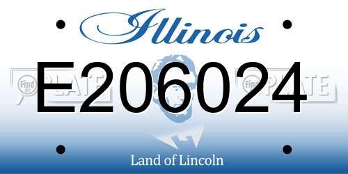 E206024 Illinois License Plate