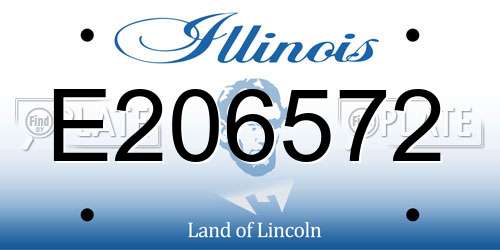 E206572 Illinois License Plate