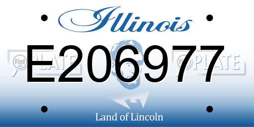 E206977 Illinois License Plate