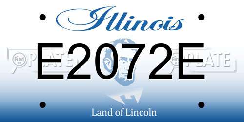 E2072E Illinois License Plate