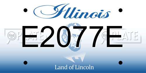 E2077E Illinois License Plate