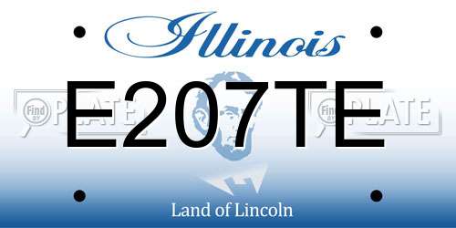 E207TE Illinois License Plate