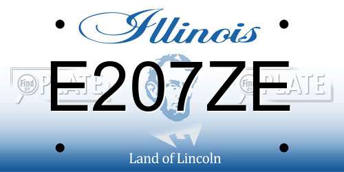 E207ZE Illinois License Plate
