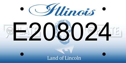 E208024 Illinois License Plate