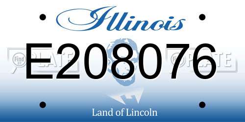 E208076 Illinois License Plate