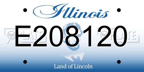 E208120 Illinois License Plate