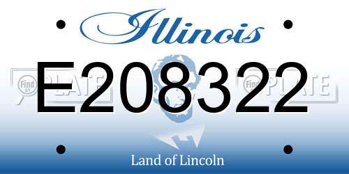 E208322 Illinois License Plate