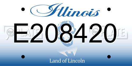 E208420 Illinois License Plate