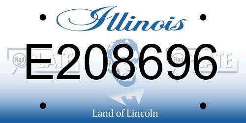 E208696 Illinois License Plate