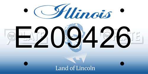 E209426 Illinois License Plate