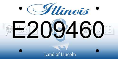 E209460 Illinois License Plate