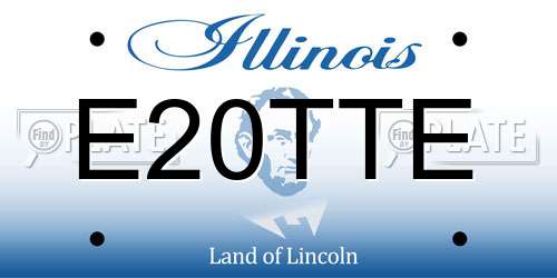 E20TTE Illinois License Plate