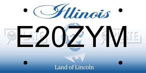 E20ZYM Illinois License Plate
