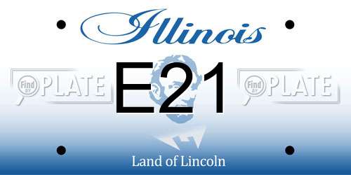 E21 Illinois License Plate