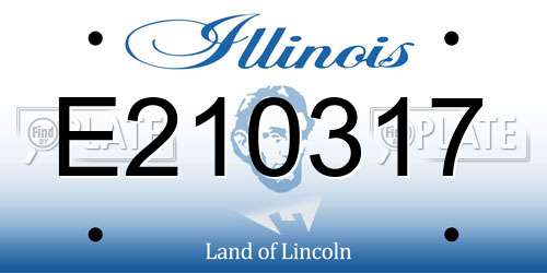 E210317 Illinois License Plate