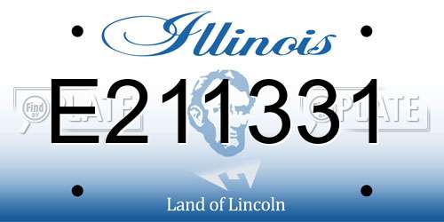 E211331 Illinois License Plate