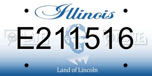 E211516 Illinois License Plate