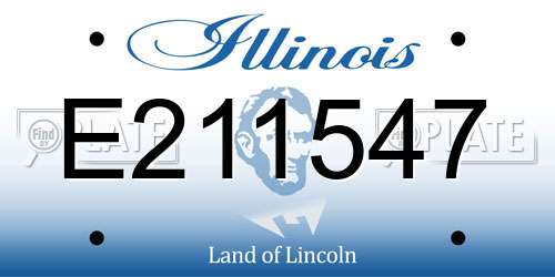 E211547 Illinois License Plate