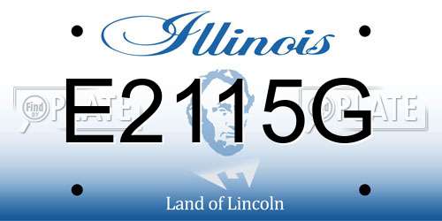 E2115G Illinois License Plate