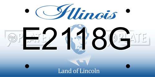 E2118G Illinois License Plate