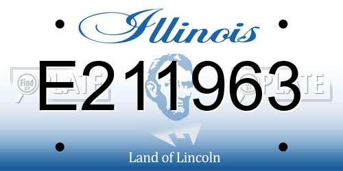 E211963 Illinois License Plate