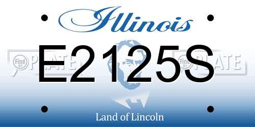 E2125S Illinois License Plate