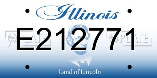 E212771 Illinois License Plate