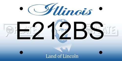 E212BS Illinois License Plate