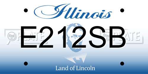 E212SB Illinois License Plate