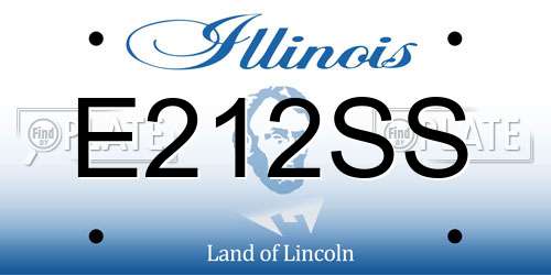 E212SS Illinois License Plate
