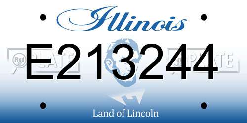 E213244 Illinois License Plate