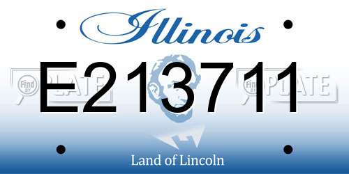 E213711 Illinois License Plate