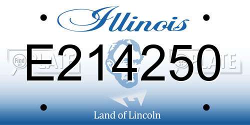 E214250 Illinois License Plate