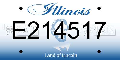 E214517 Illinois License Plate